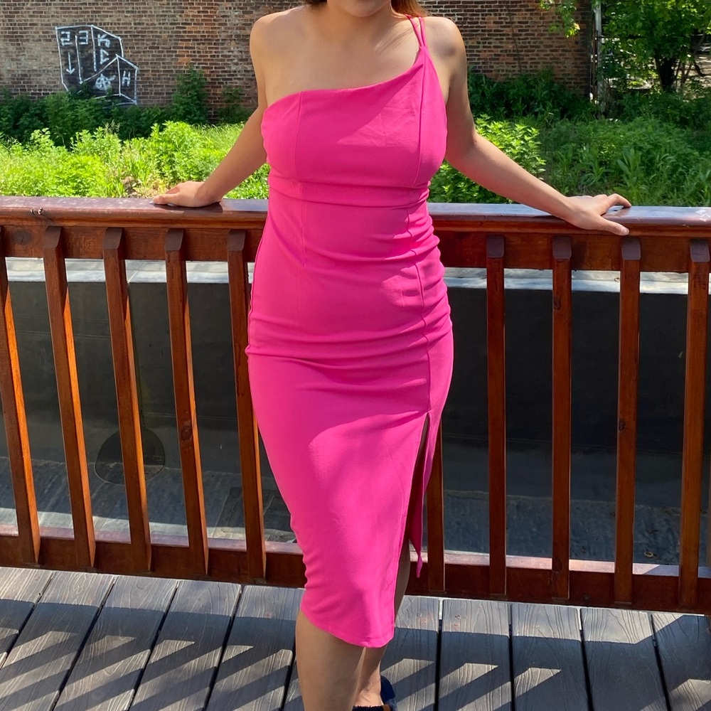 Anrabess one shoulder sheath dress in S